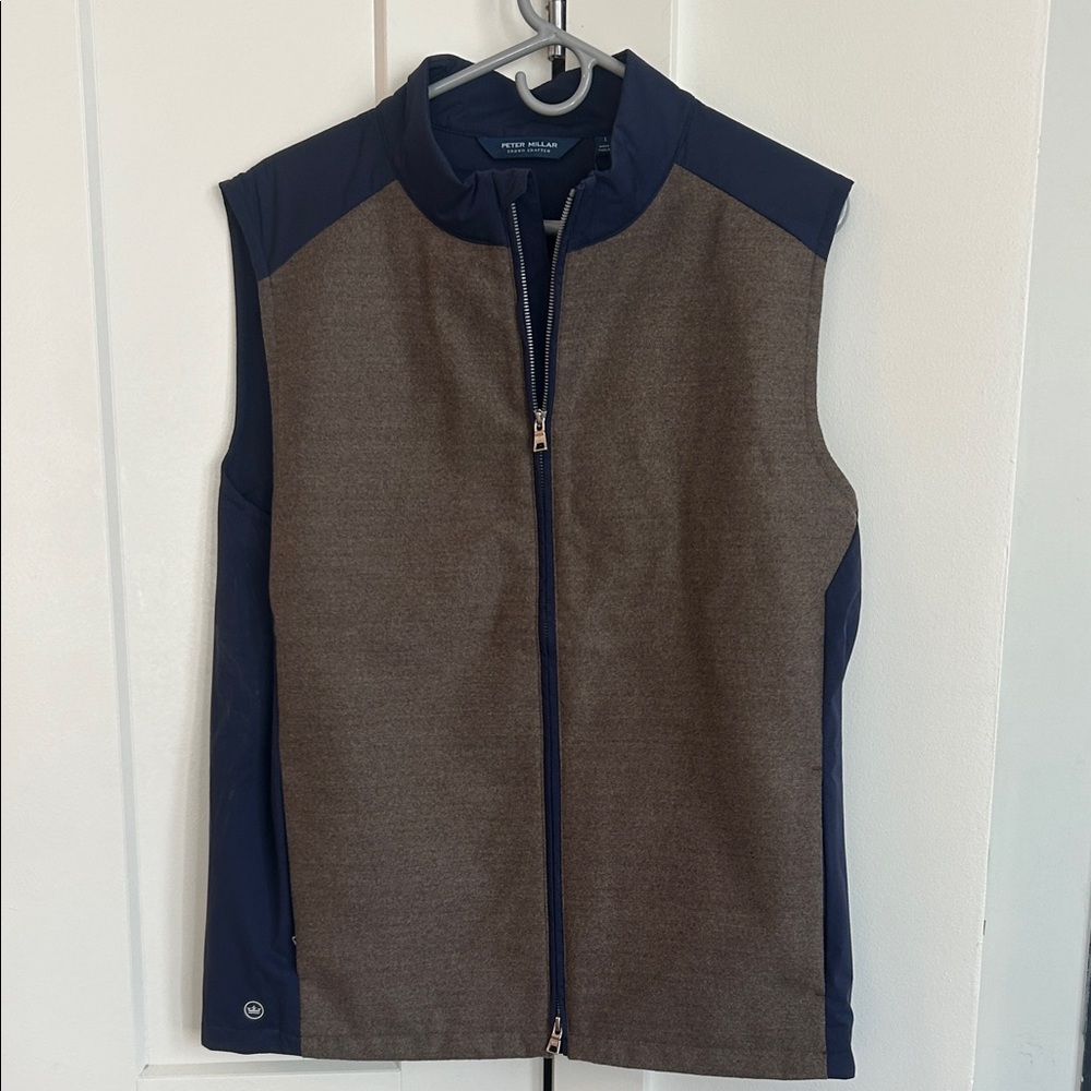 Peter Millar Two-Tone Vest in Navy and Brown